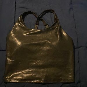 Old navy power soft sports bra size medium. Black shiny.